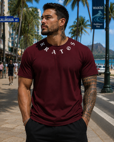 Kratos Front Maroon T Shirt