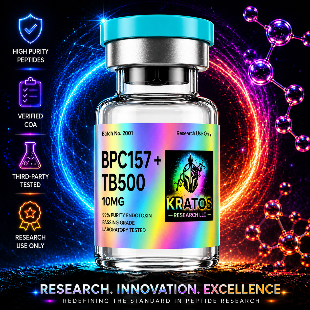 BPC-157 + TB-500 10mg Blend Research Peptide
